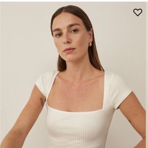 Reformation Bardot knit top